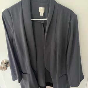LC Lauren Conrad Gray Blazer Lightweight Draped